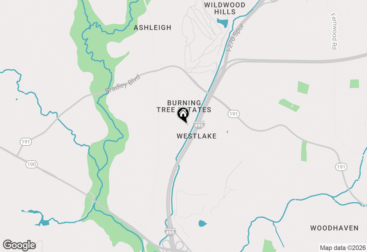 Map of 7614 Carteret Road, Bethesda, MD 20817