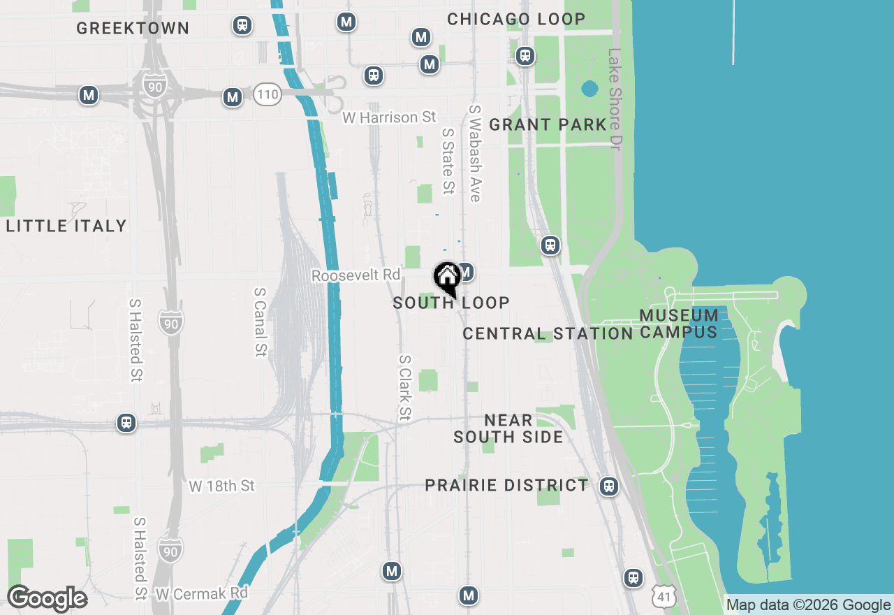 Map of 1313 S Plymouth Court #C, Chicago, IL 60605