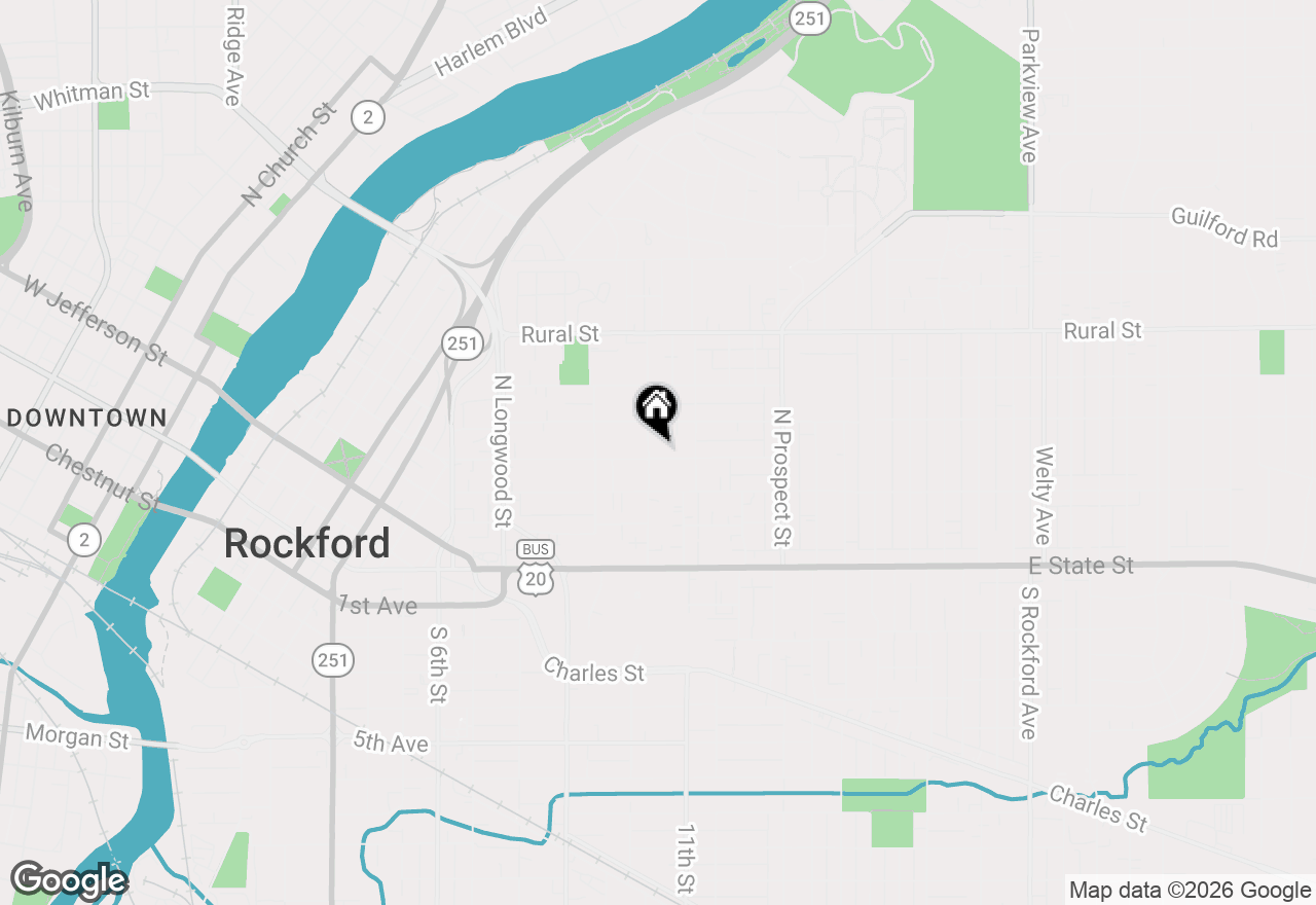 Map of 1404 Benton Street, Rockford, IL 61107
