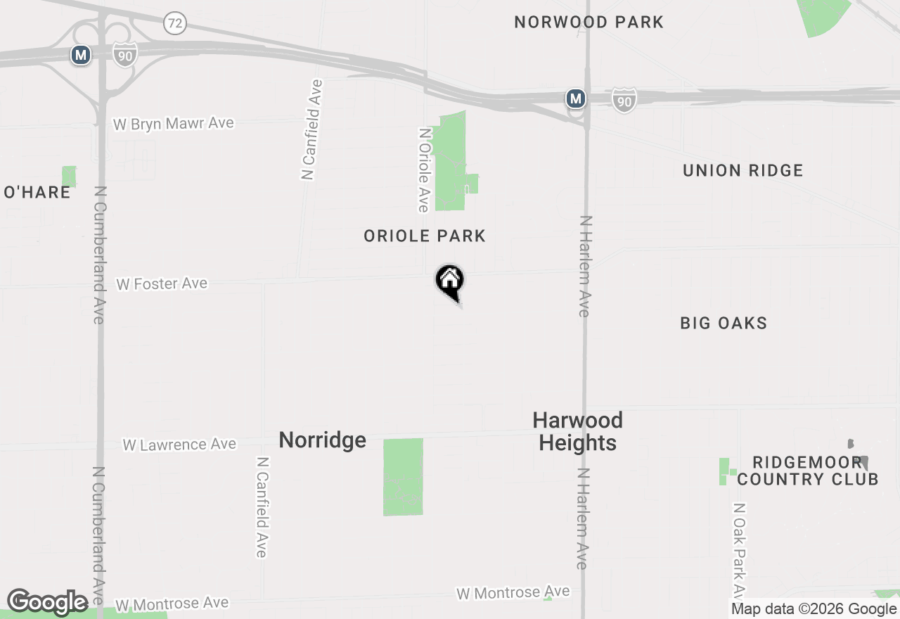 Map of 7520 W Carmen Avenue, Harwood Heights, IL 60706