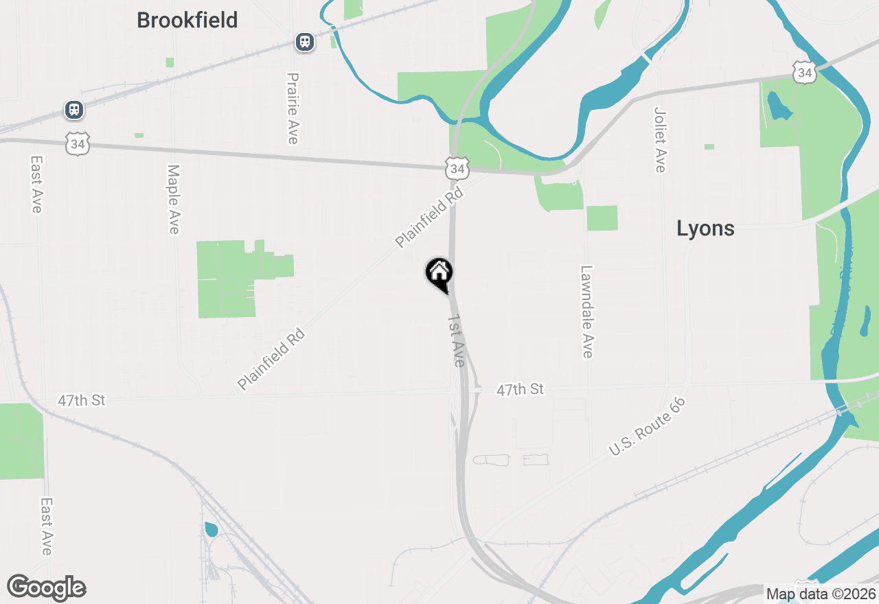Map of 8538 45th Street, Lyons, IL 60534