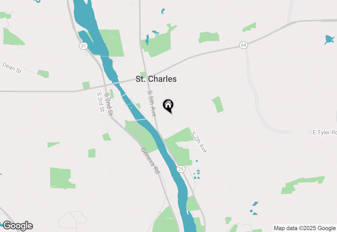 Map of 604 Jackson Avenue, St. Charles, IL 60174