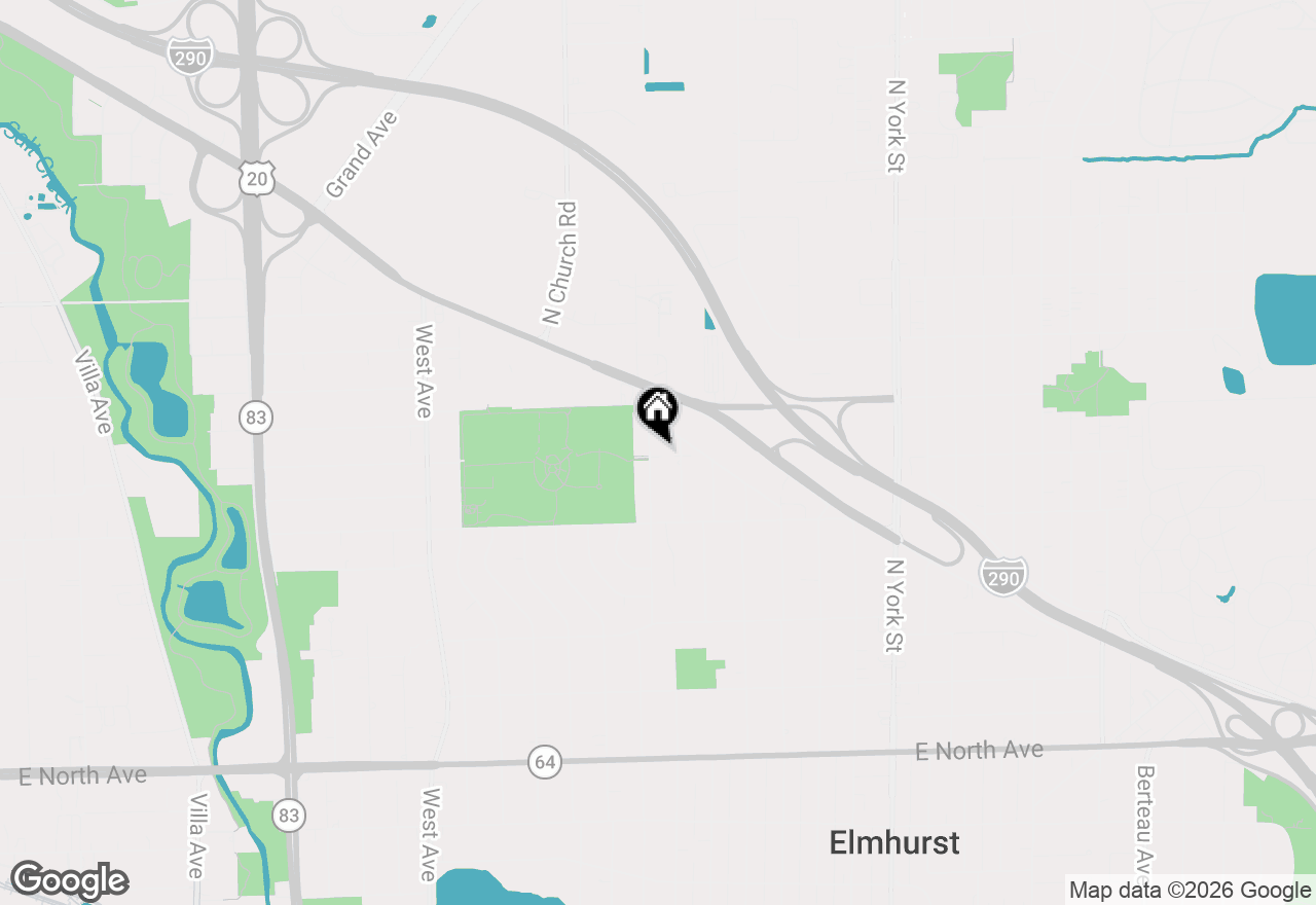 Map of 535 N Walnut Street, Elmhurst, IL 60126