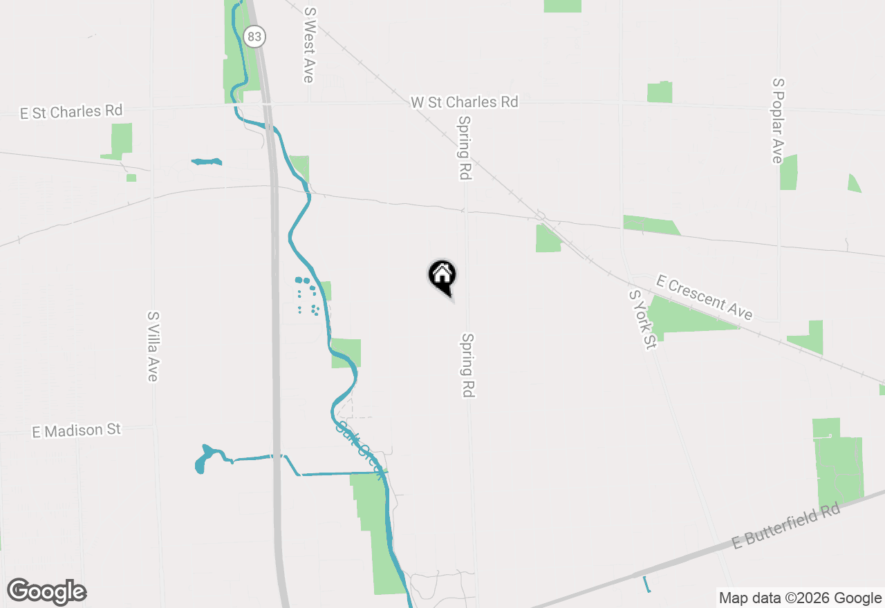 Map of 630 S Hillside Avenue, Elmhurst, IL 60126