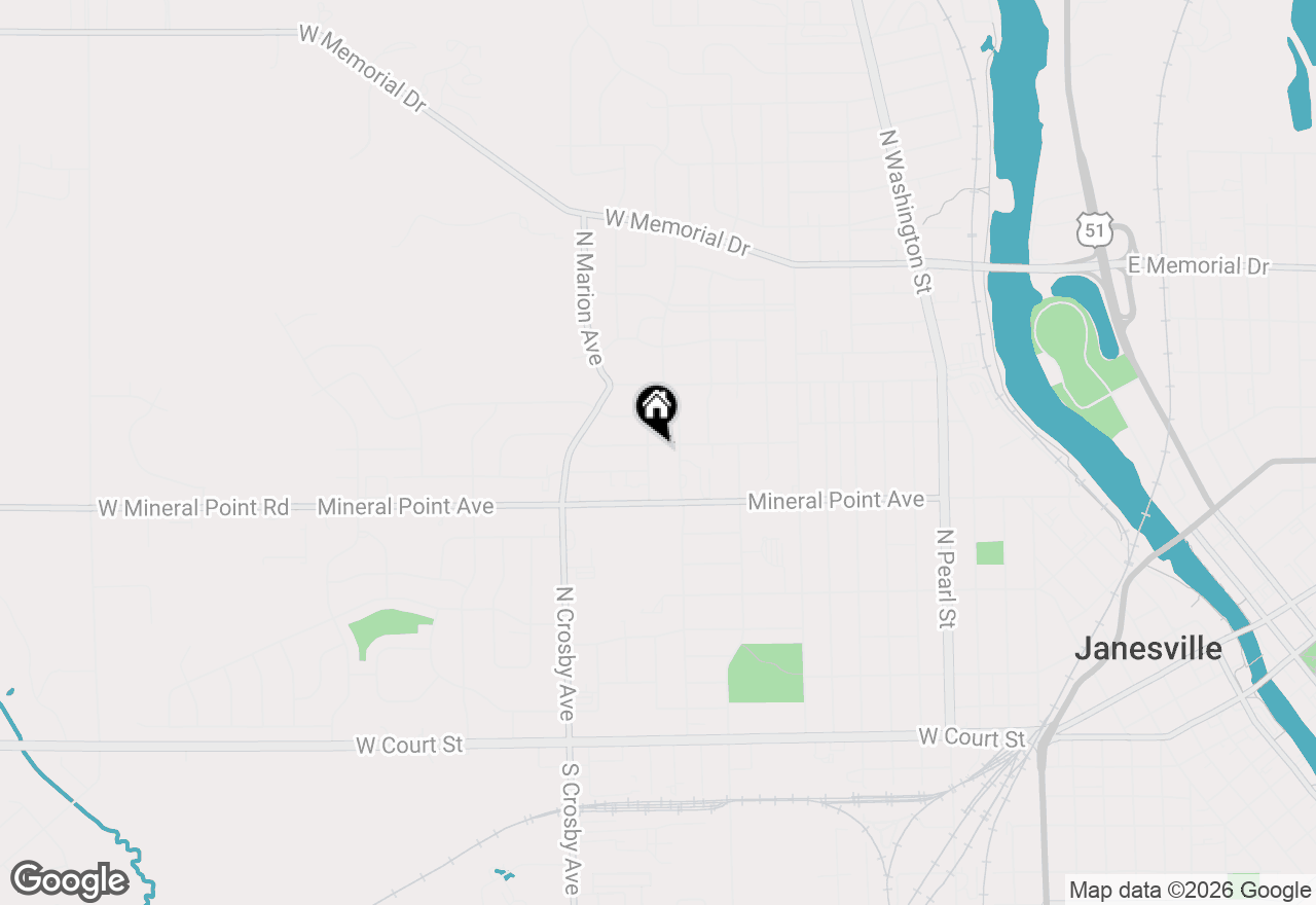 Map of 2219 Elizabeth Street, Janesville, WI 53548