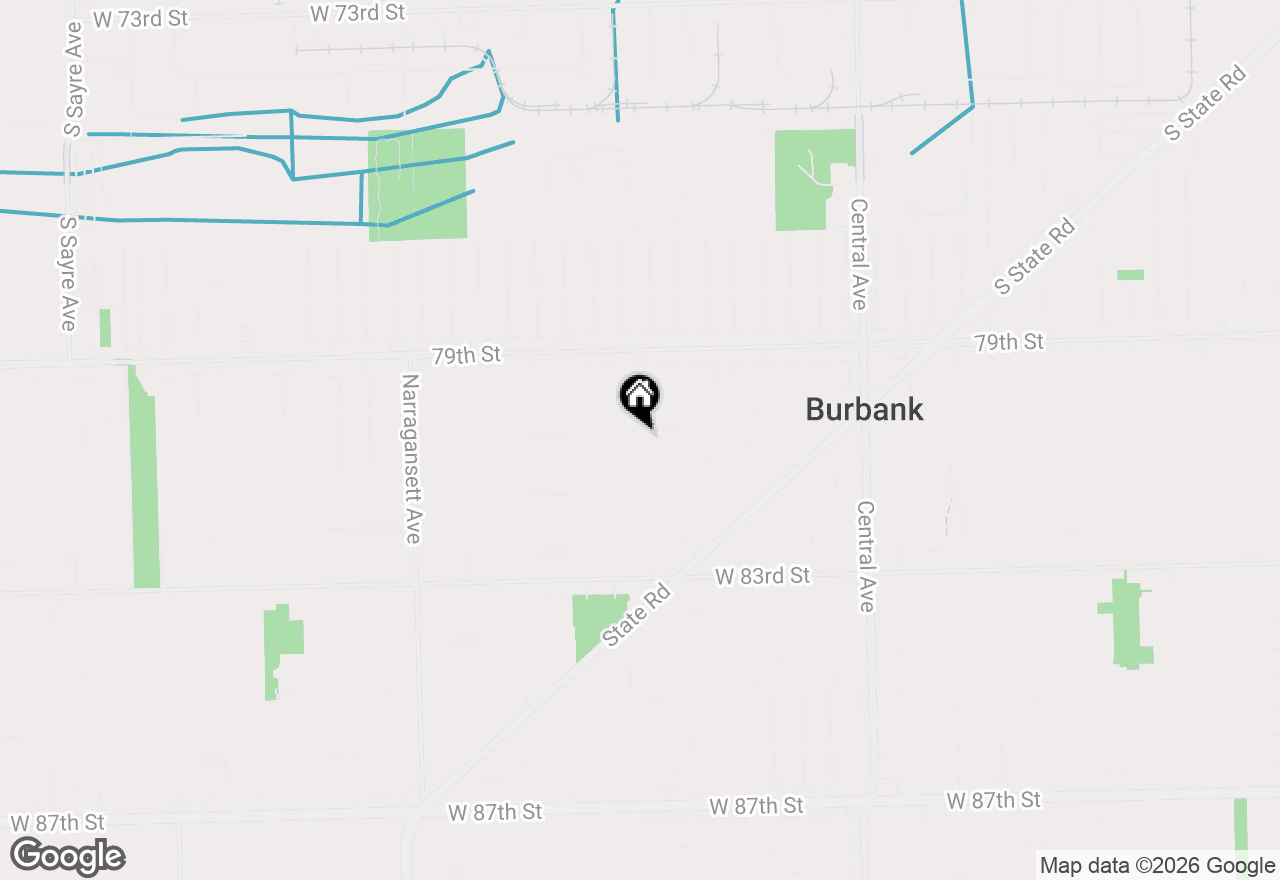 Map of 8033 Austin Avenue, Burbank, IL 60459
