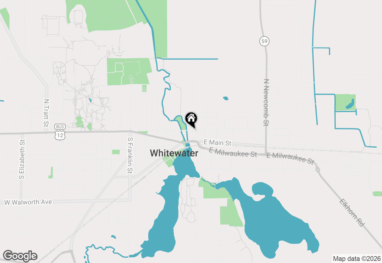 Map of 136 N Jefferson St, Whitewater, WI 53190