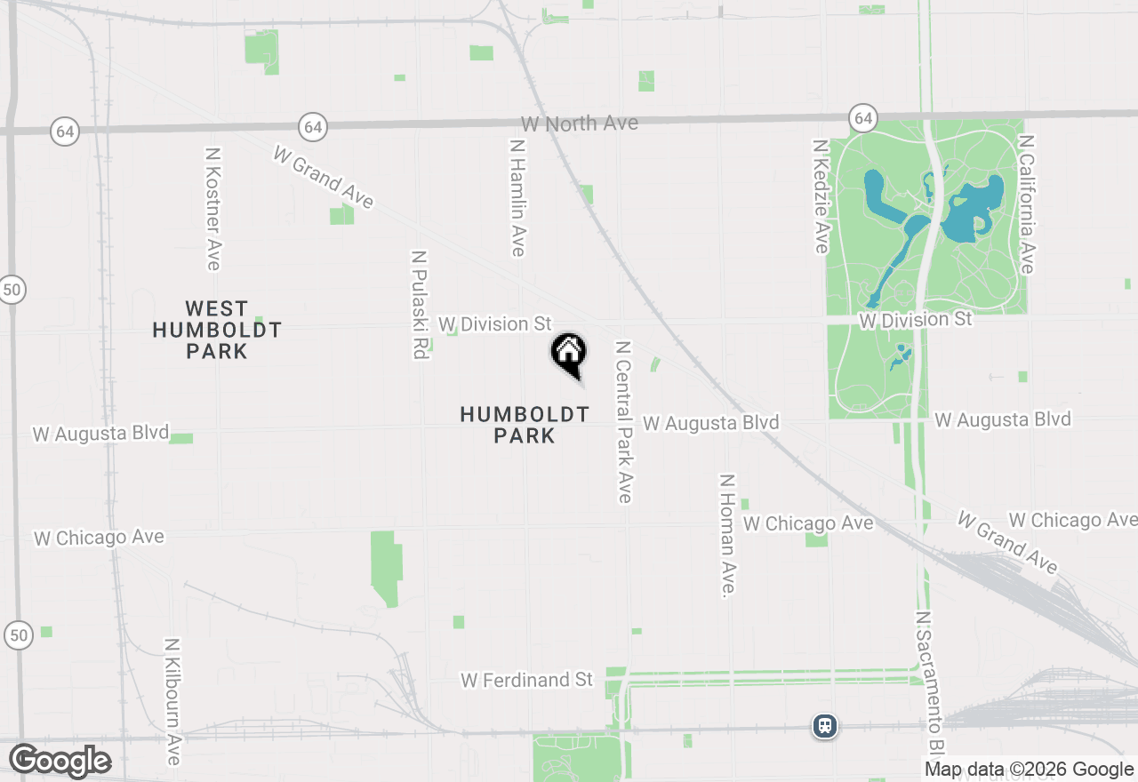 Map of 1040 N Lawndale Avenue, Chicago, IL 60651