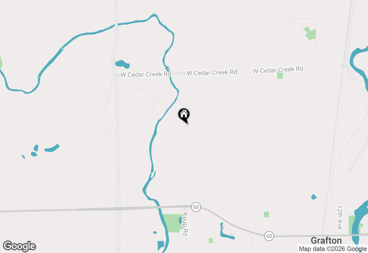 Map of 585 Hawks Ridge Rd, Grafton, WI 53024