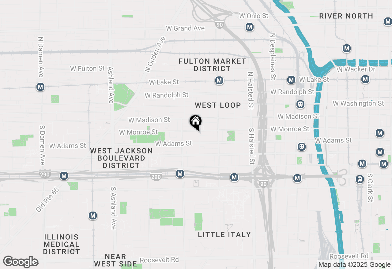 Map of 1117 W Monroe Street #8, Chicago, IL 60607