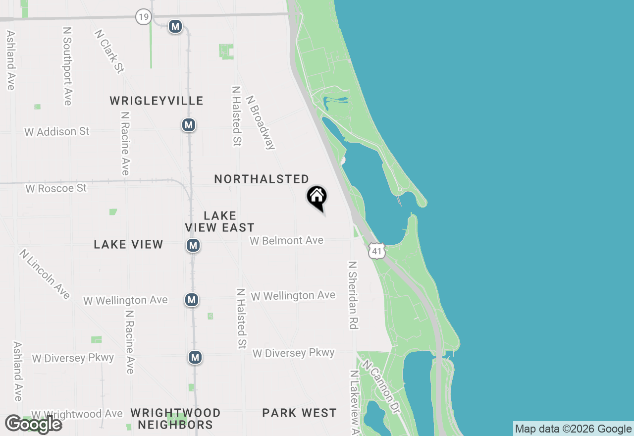 Map of 516 W Melrose Street #406, Chicago, IL 60657
