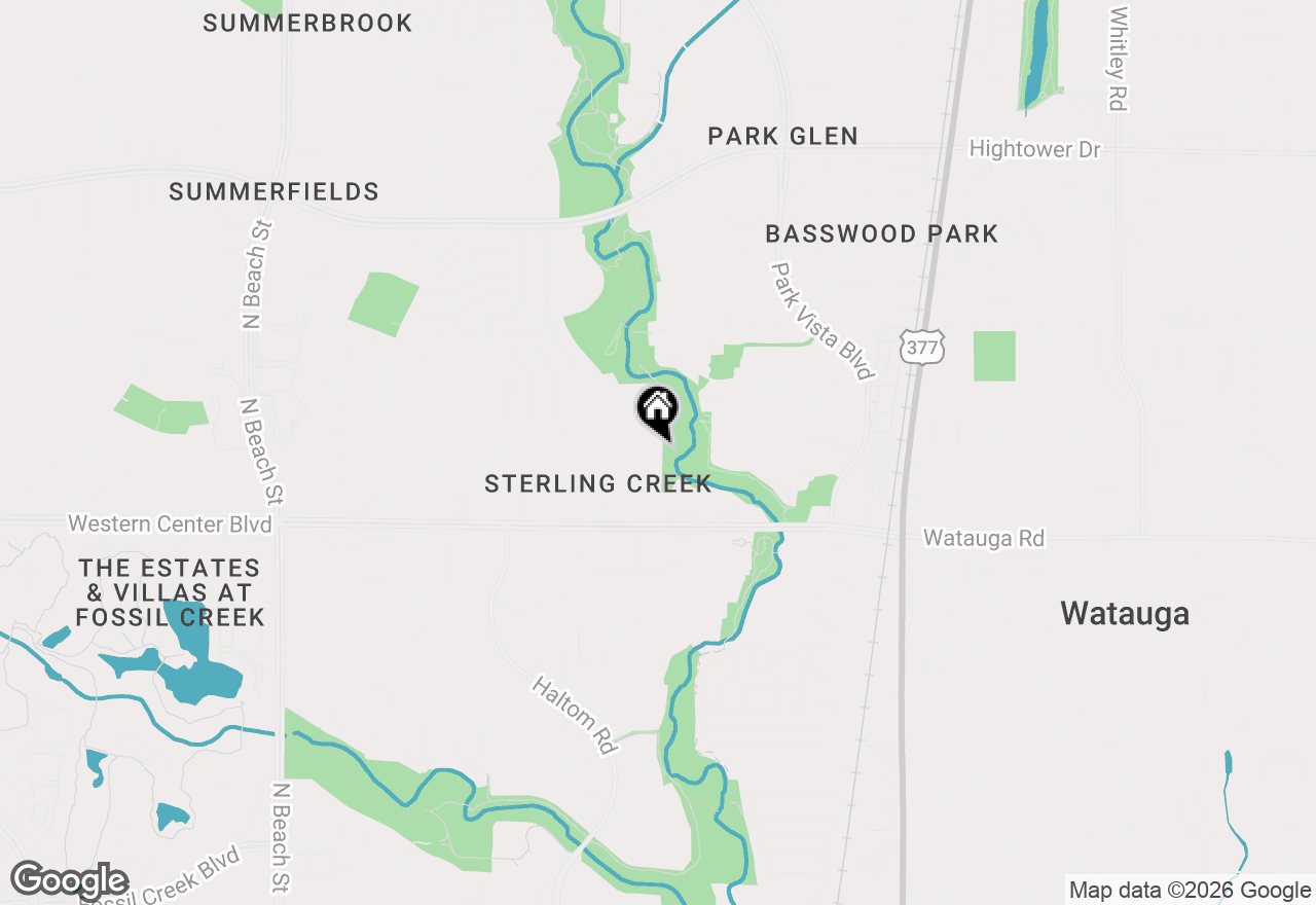 Map of 6824 Amberdale Drive, Fort Worth, TX 76137