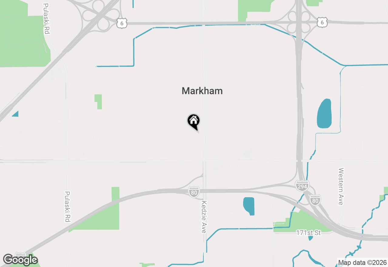 Map of 16524 Sawyer Avenue, Markham, IL 60428