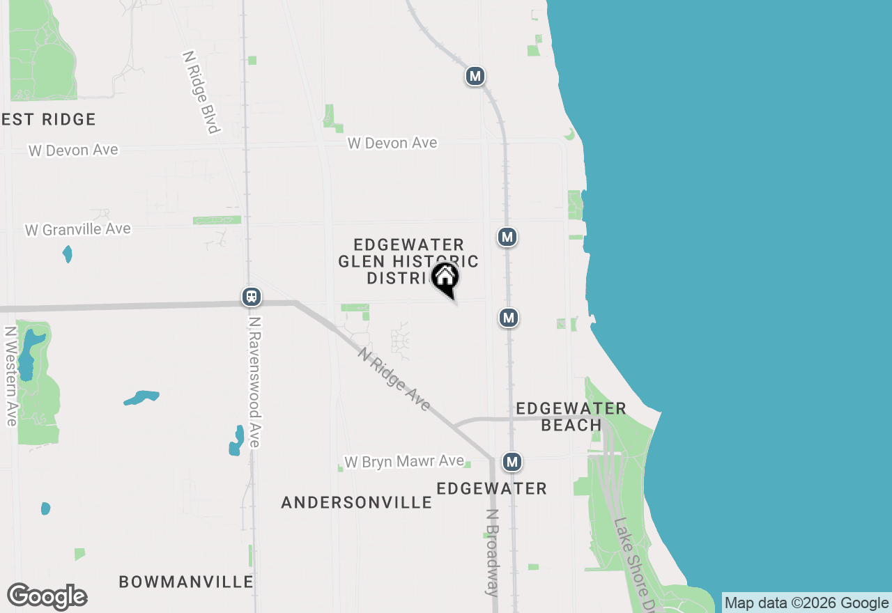 Map of 5952 N Lakewood Avenue #2W, Chicago, IL 60660