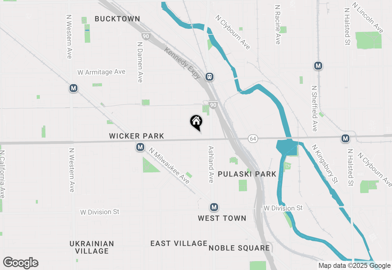 Map of 1615 N Paulina Street, Chicago, IL 60622