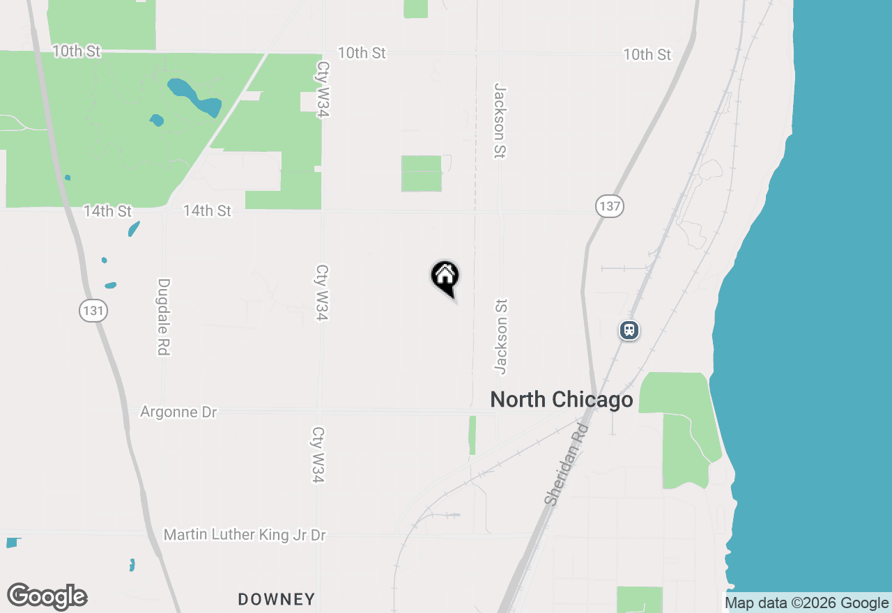 Map of 1619 Elizabeth Avenue, North Chicago, IL 60064