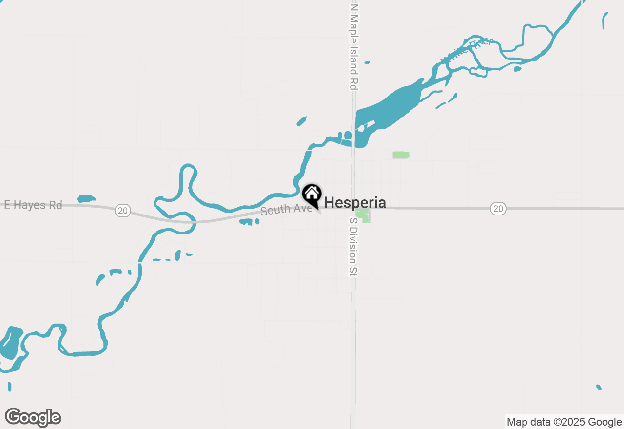 Map of 21 N State Street, Hesperia, MI 49421