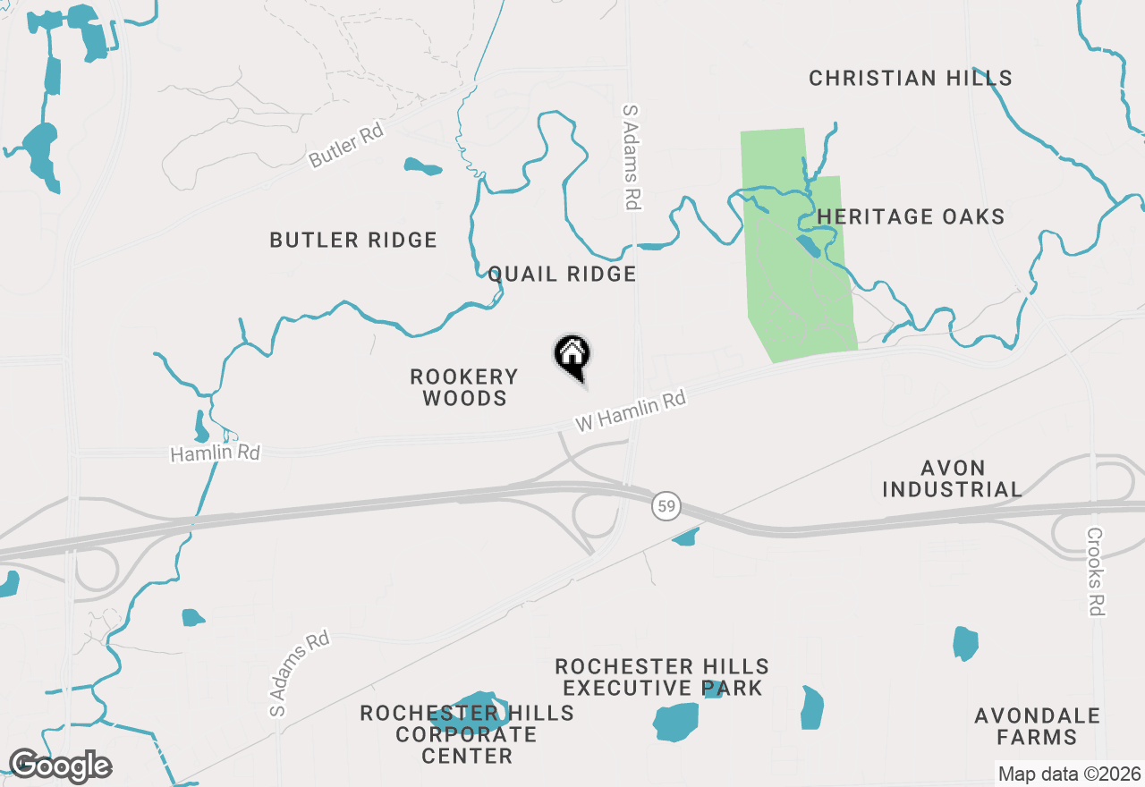 Map of 3122 Hedgewood Lane, Rochester Hills, MI 48309