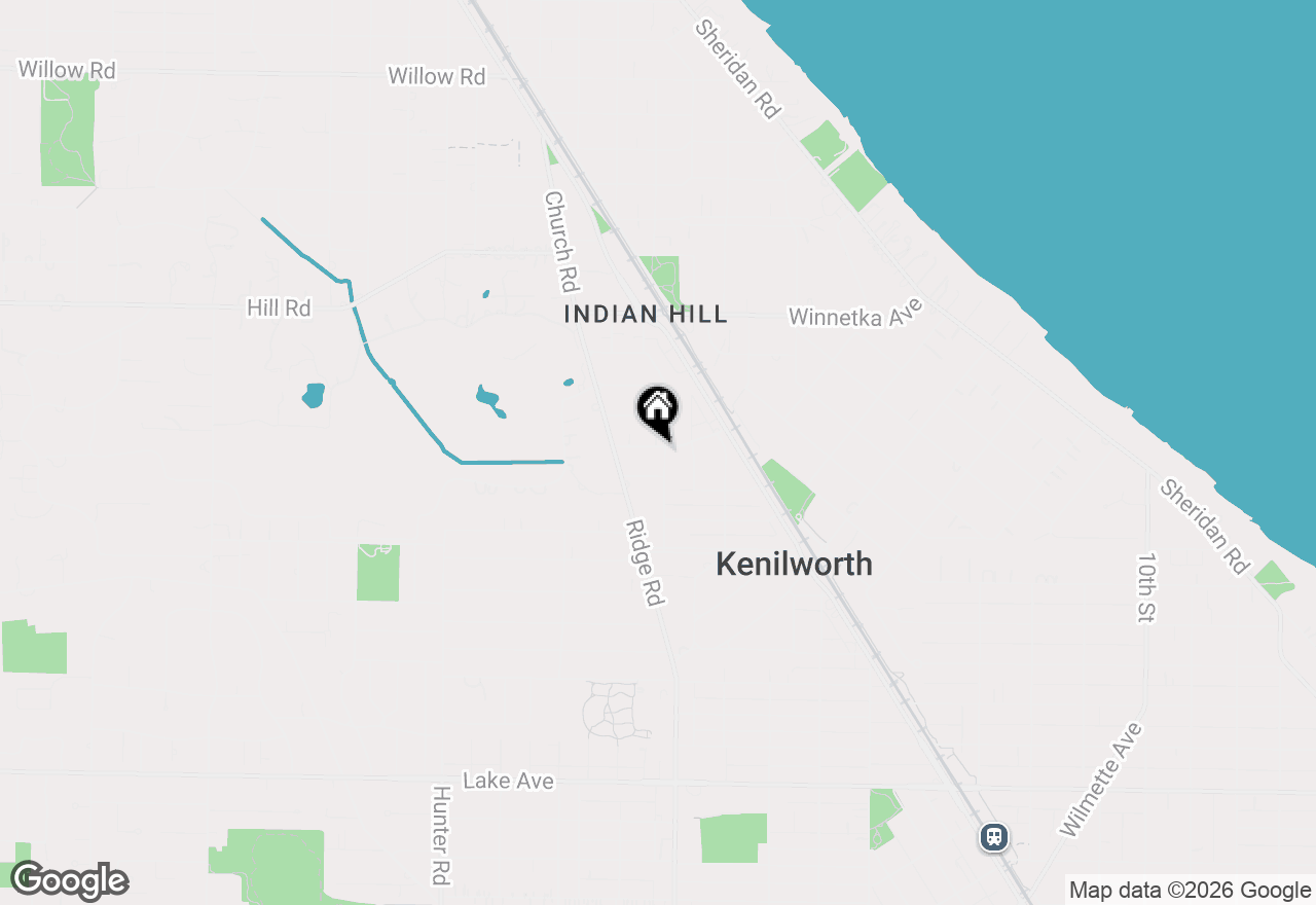 Map of 704 Roger Avenue, Kenilworth, IL 60043