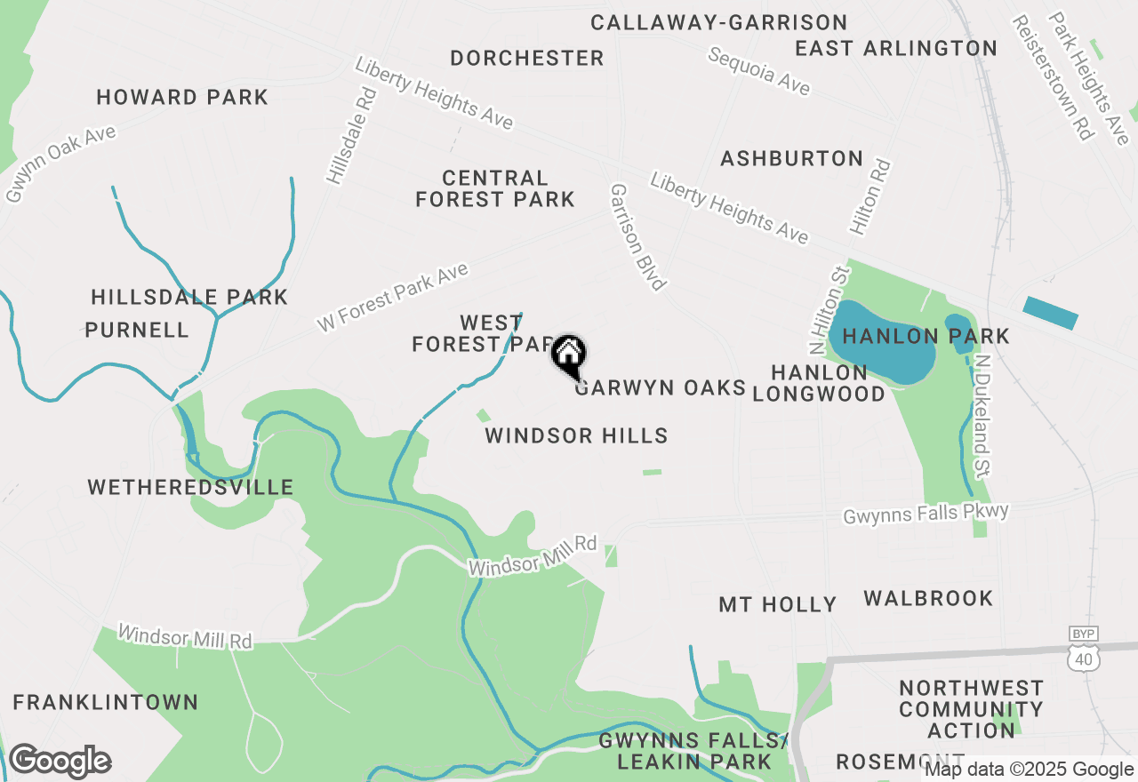 Map of 3929 Duvall Avenue, Baltimore, MD 21216