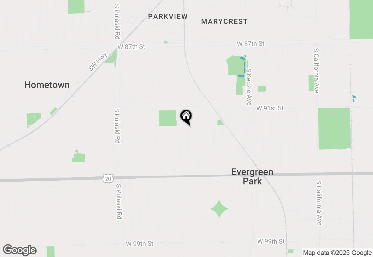 Map of 9205 S Central Park Avenue, Evergreen Park, IL 60805