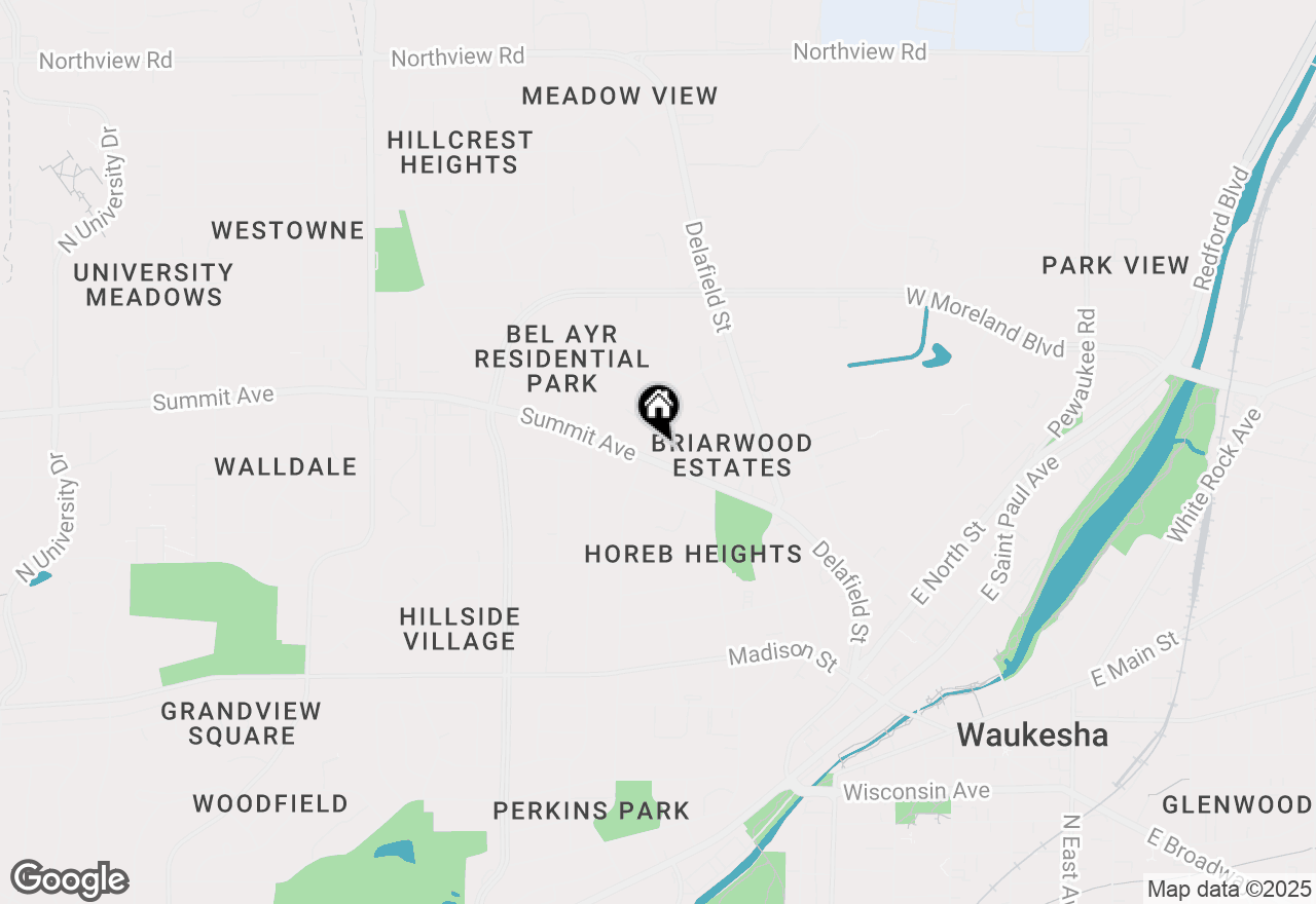 Map of 910 Summit Ave, Waukesha, WI 53188