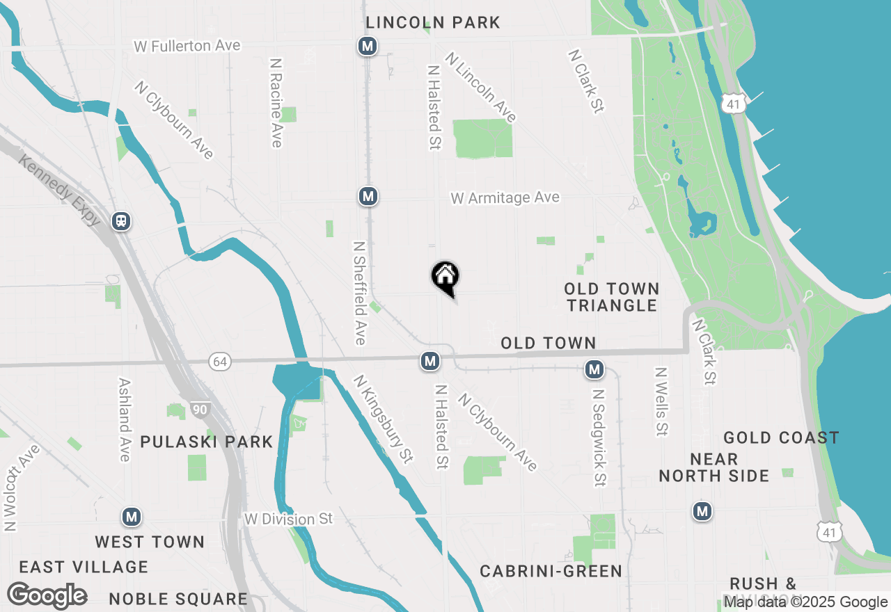 Map of 1719 N Halsted Street #A, Chicago, IL 60614