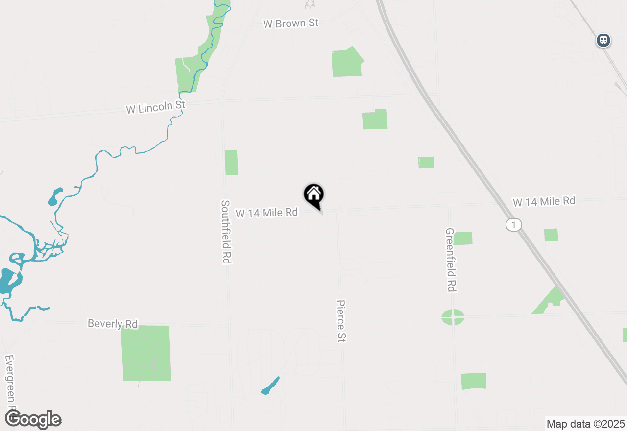 Map of 16975 W Fourteen Mile Road, Beverly Hills, MI 48025