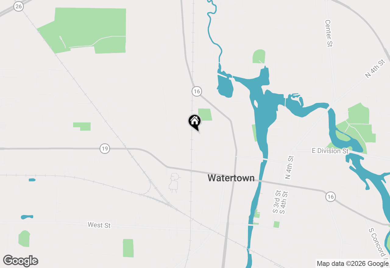 Map of 404 Union St, Watertown, WI 53098