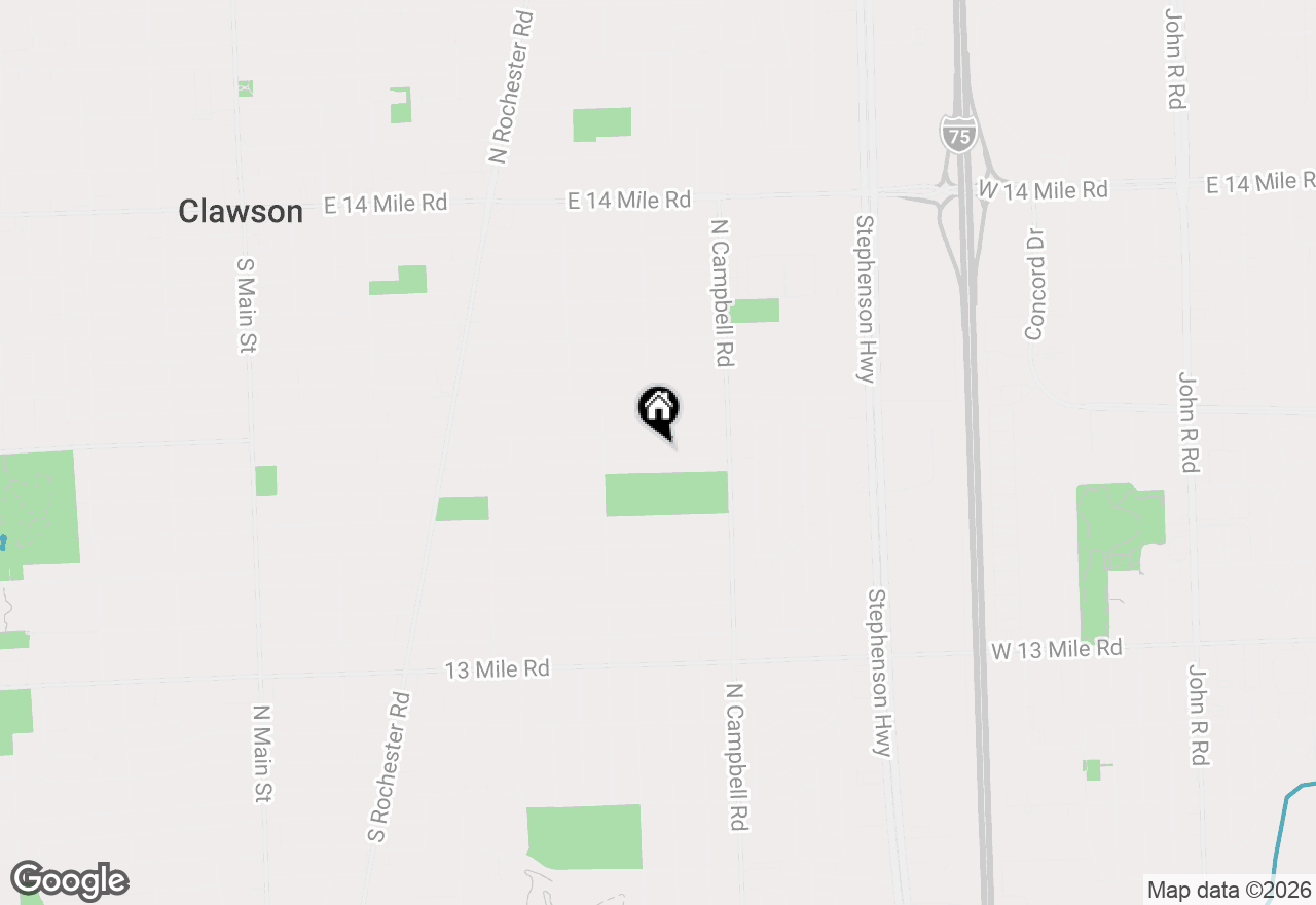 Map of 1411 Amelia Avenue, Royal Oak, MI 48073