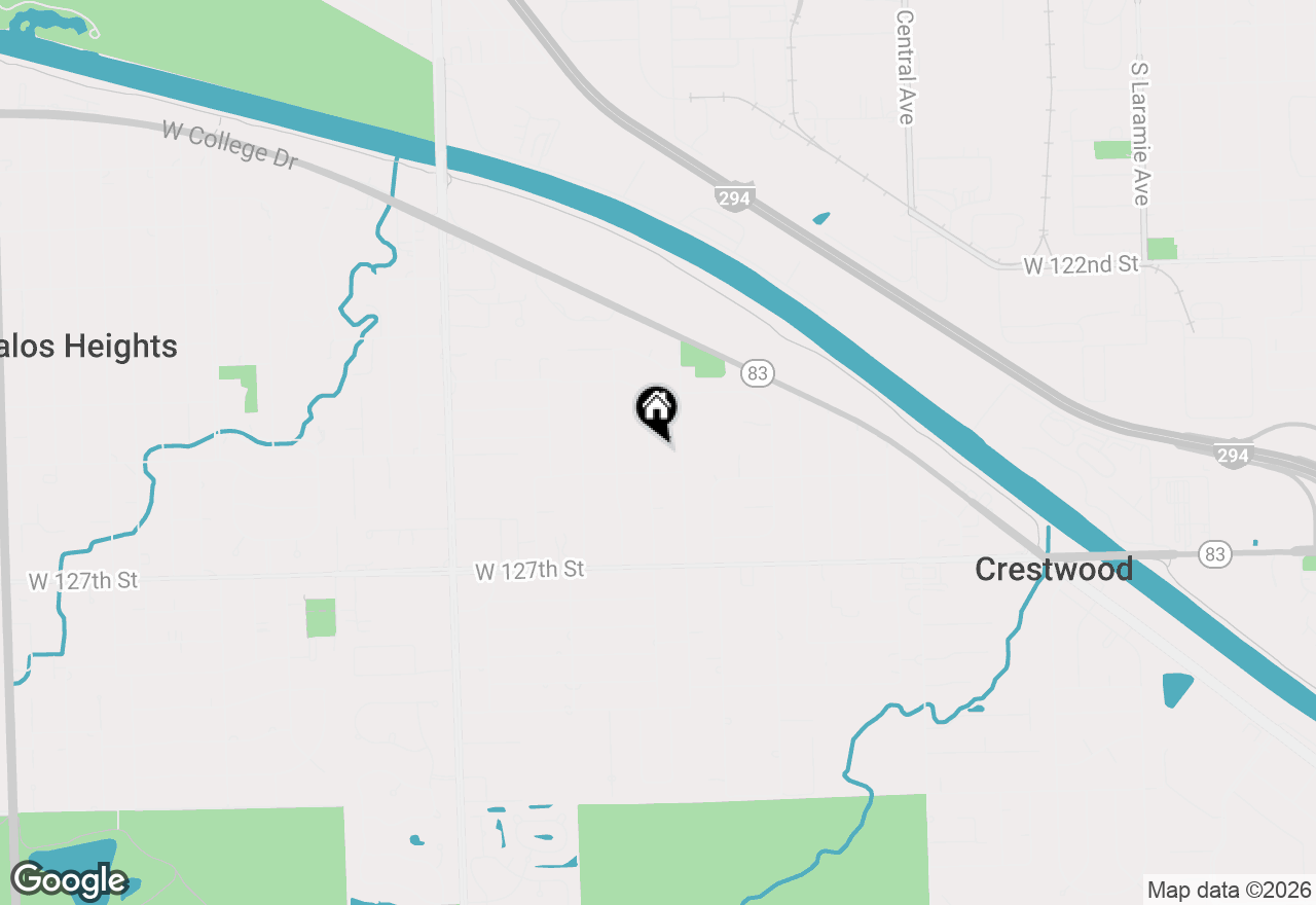 Map of 12443 S Mcvickers Avenue, Palos Heights, IL 60463