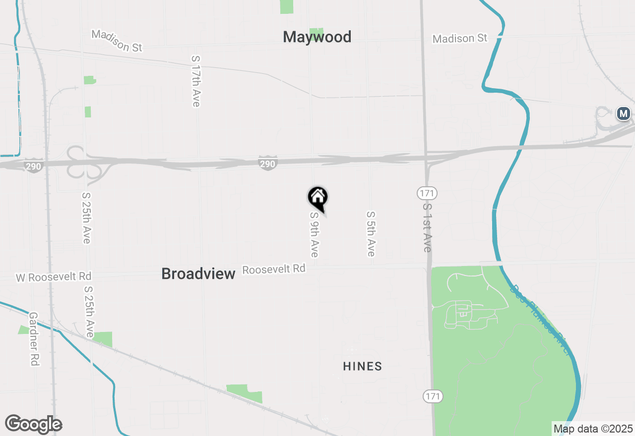 Map of 2007 S 9th Avenue, Maywood, IL 60153