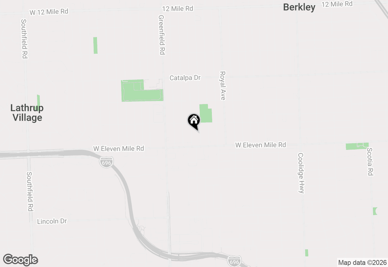 Map of 1864 Cummings Avenue, Berkley, MI 48072