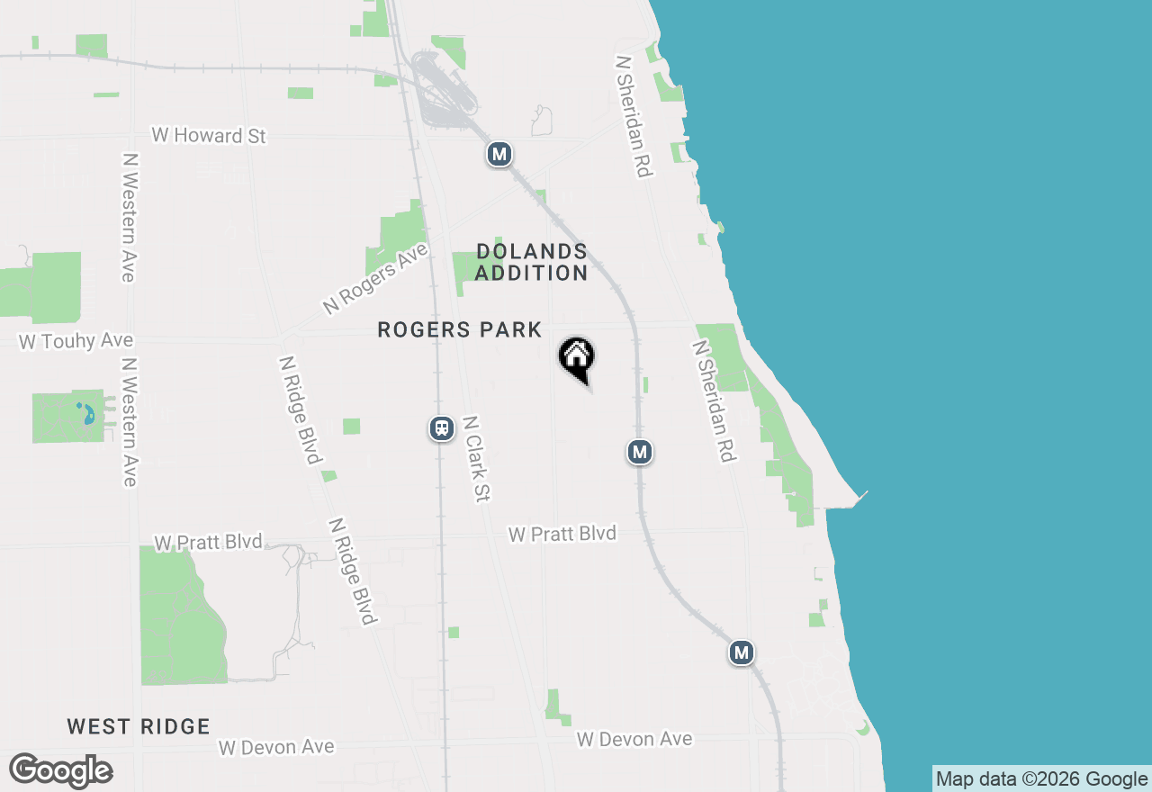 Map of 1237.5 W Greenleaf Avenue #2E, Chicago, IL 60626