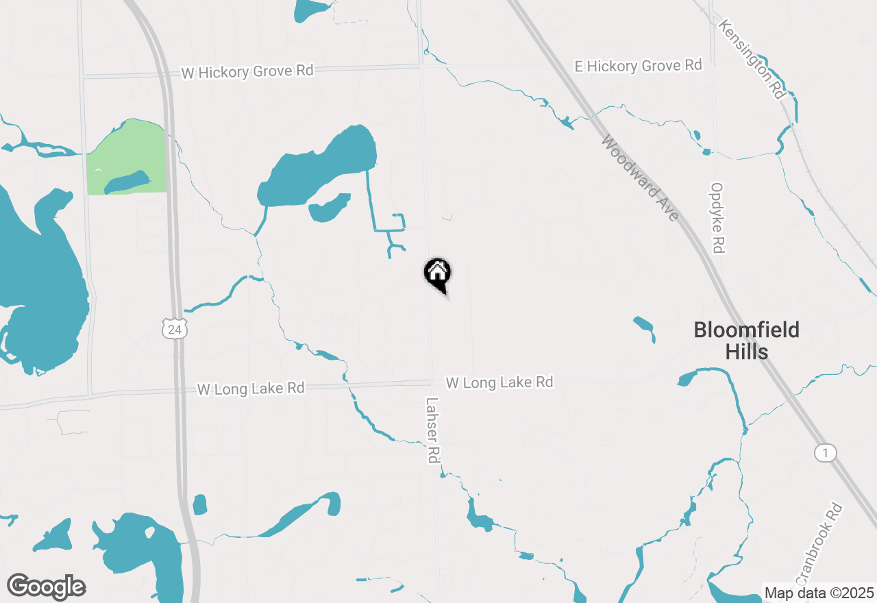 Map of 3715 Lahser Road, Bloomfield Hills, MI 48304
