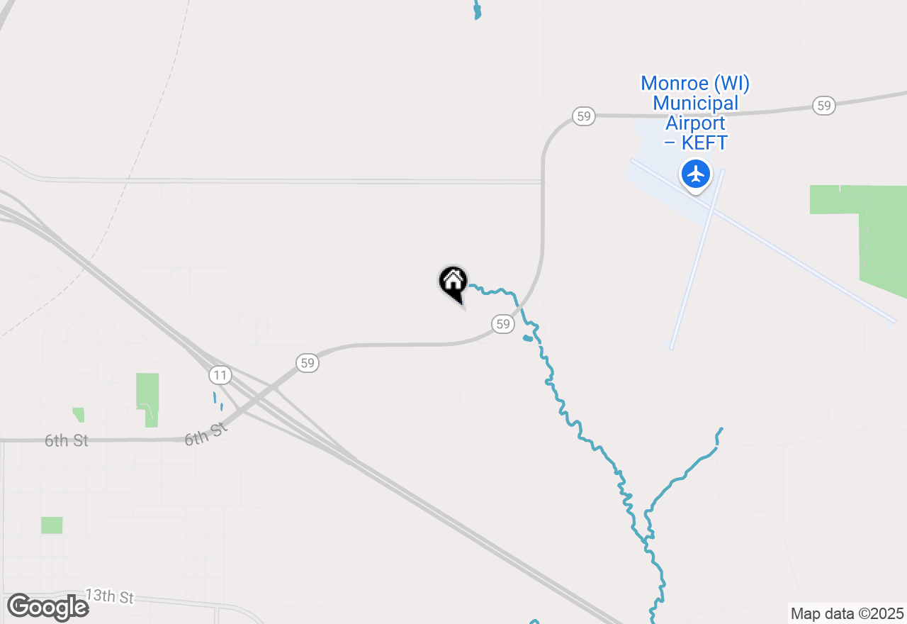 Map of W5028 Highway 59, Monroe, WI 53566