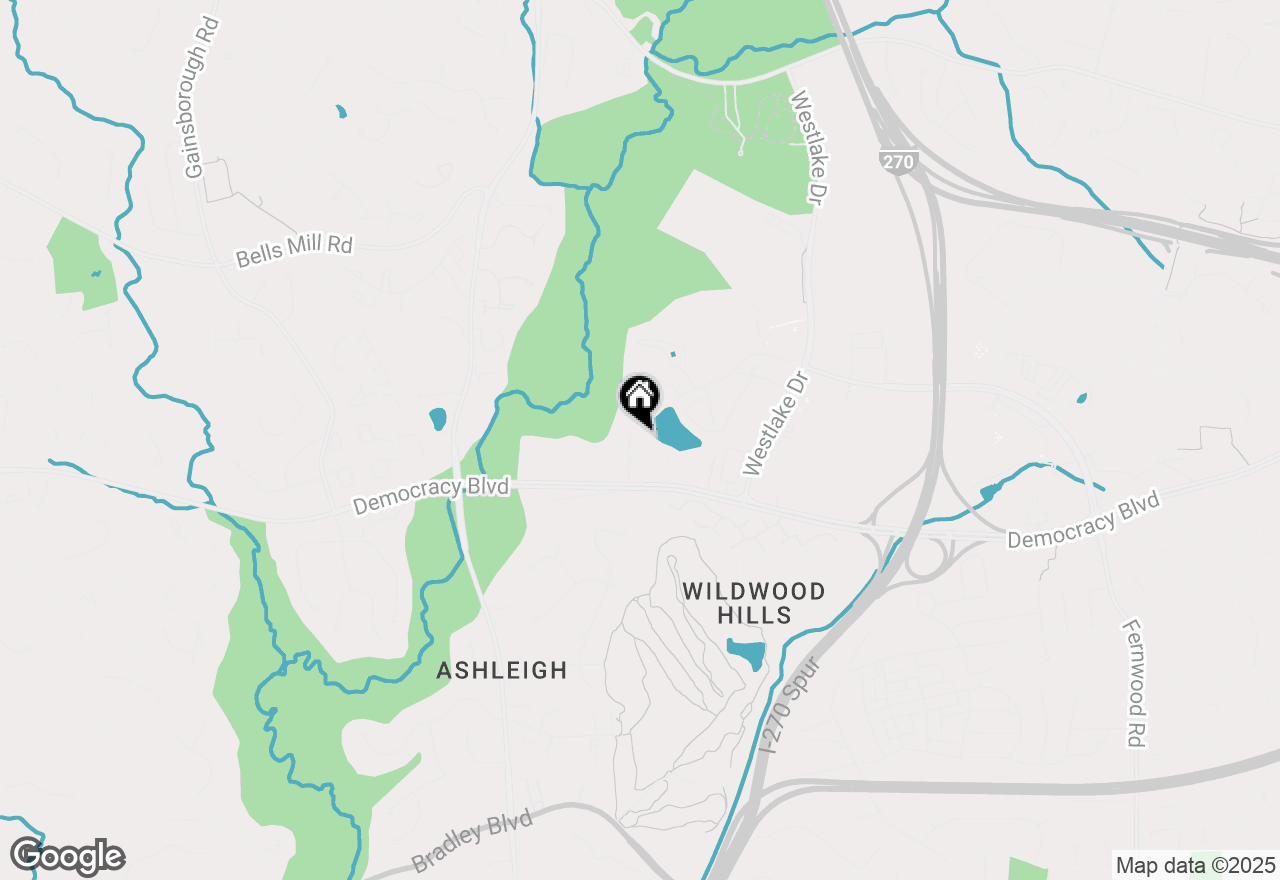 Map of 7505 Democracy Boulevard #A-338, Bethesda, MD 20817