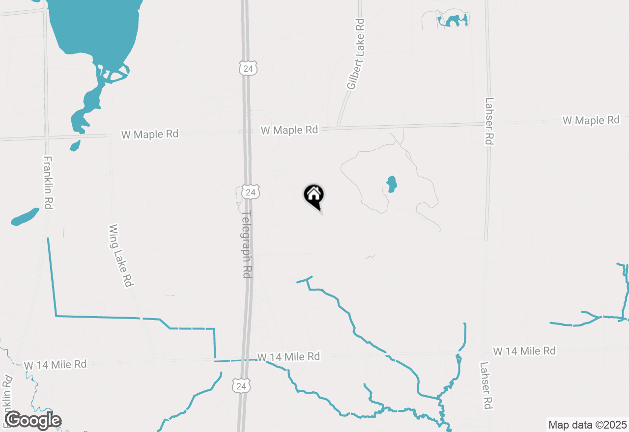 Map of 6880 Oakhills Drive, Bloomfield Hills, MI 48301