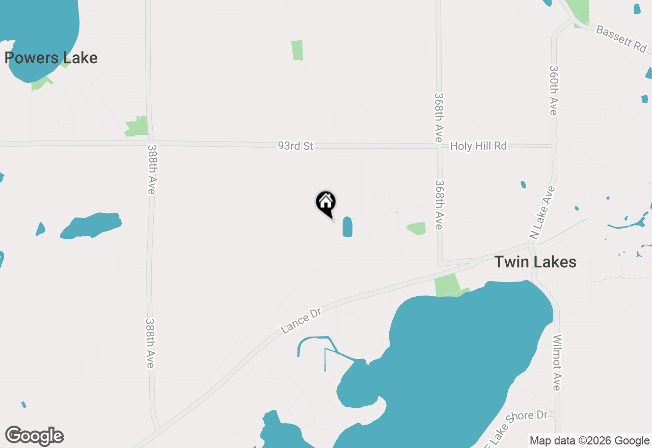 Map of 327 Tomahawk Dr, Twin Lakes, WI 53181