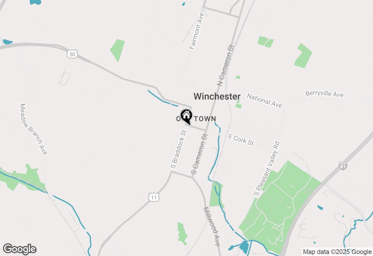 Map of 210 S Braddock Street, Winchester, VA 22601