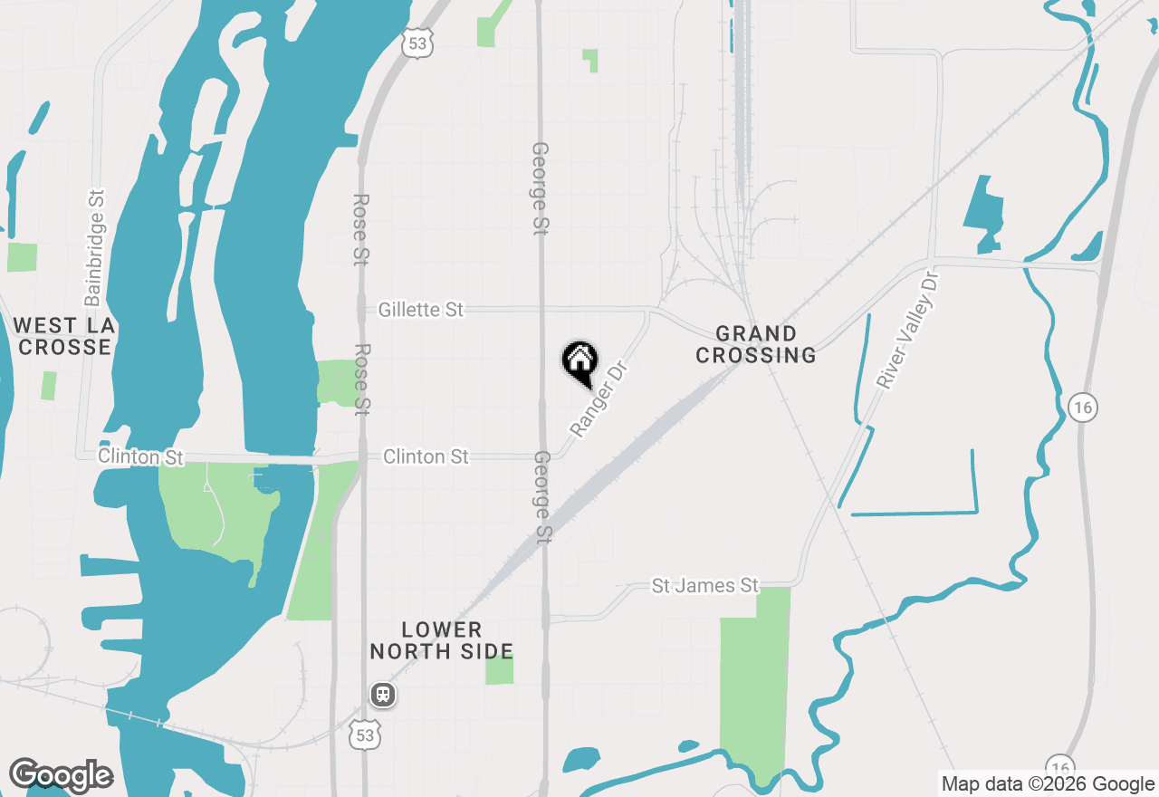 Map of 1408 Wood St, La Crosse, WI 54603