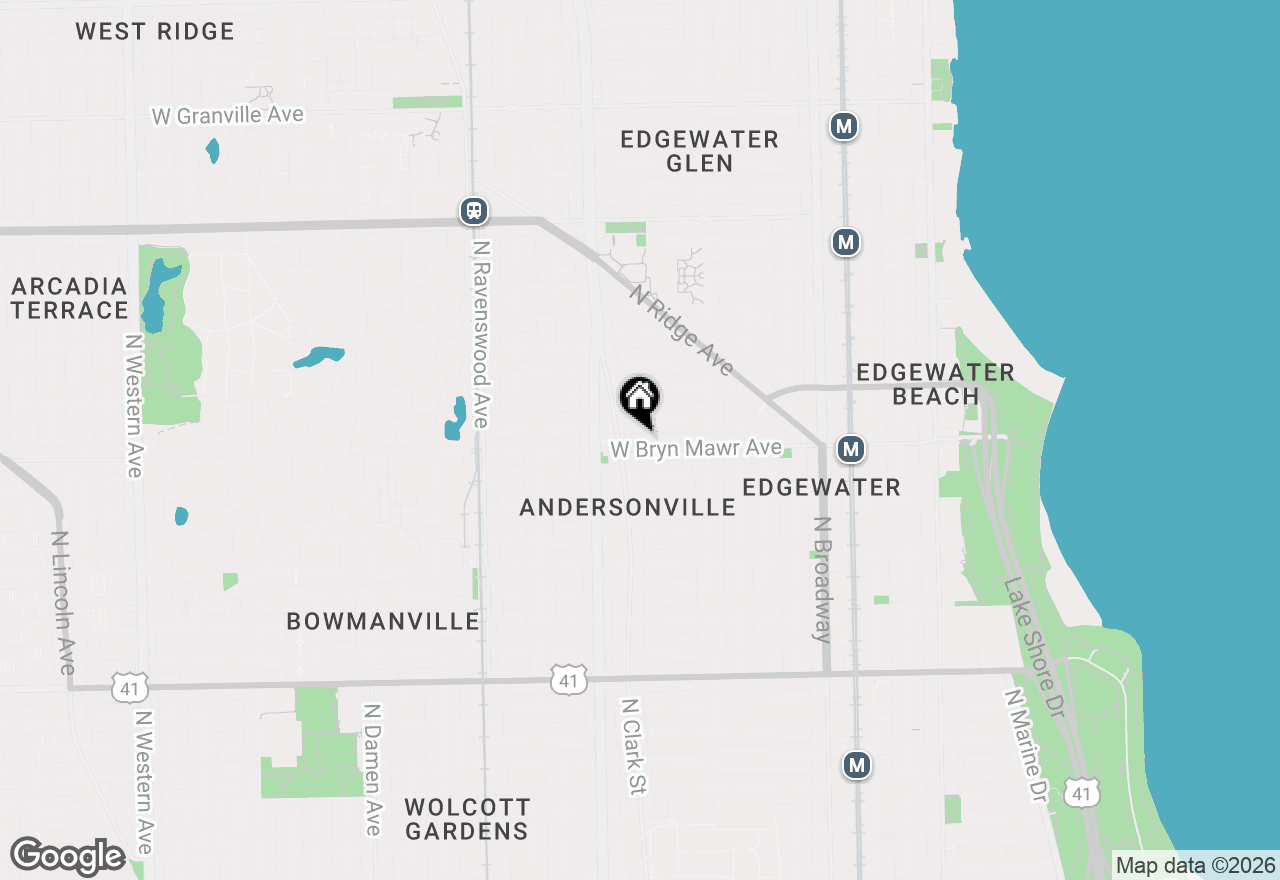 Map of 1510 W Bryn Mawr Avenue #2, Chicago, IL 60660