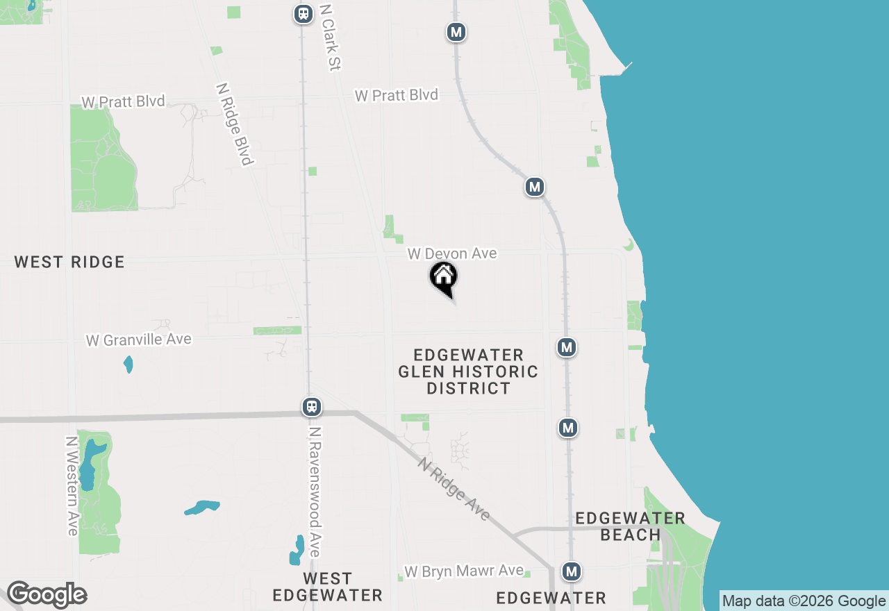 Map of 1436 W Thome Avenue #3D, Chicago, IL 60660