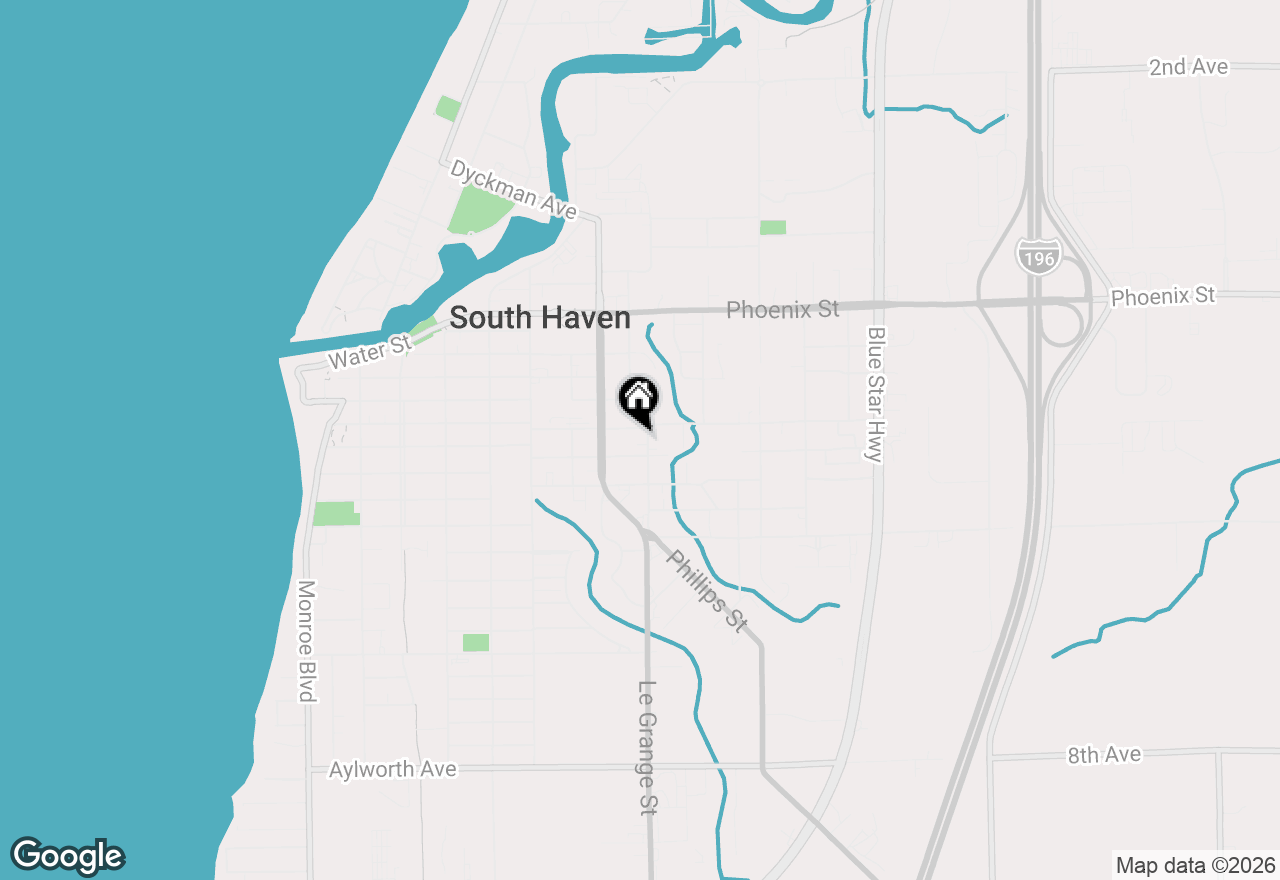 Map of 512 Lagrange Street, South Haven, MI 49090