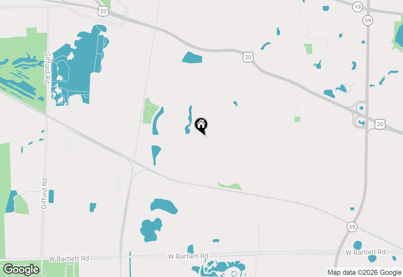 Map of 569 Rose Lane, Bartlett, IL 60103