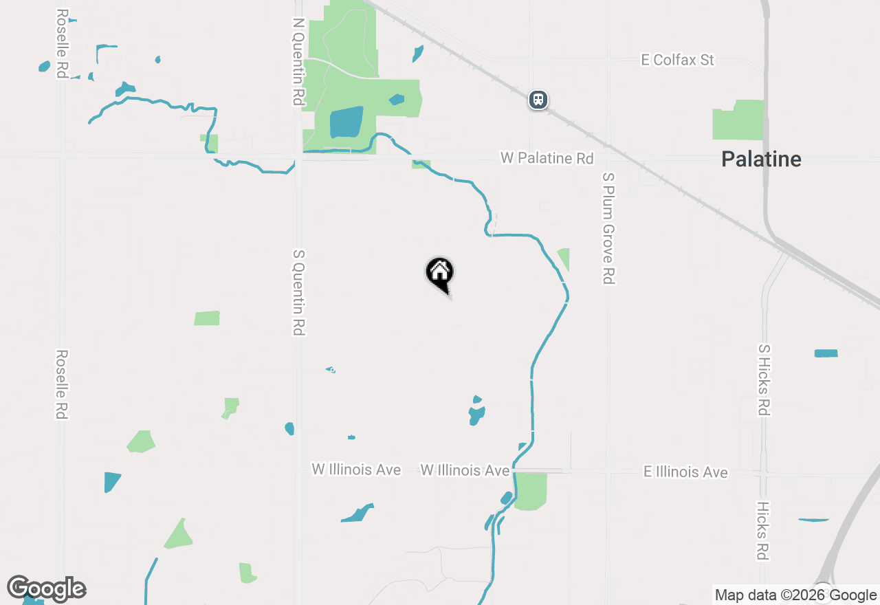 Map of 427 W Helen Road, Palatine, IL 60067