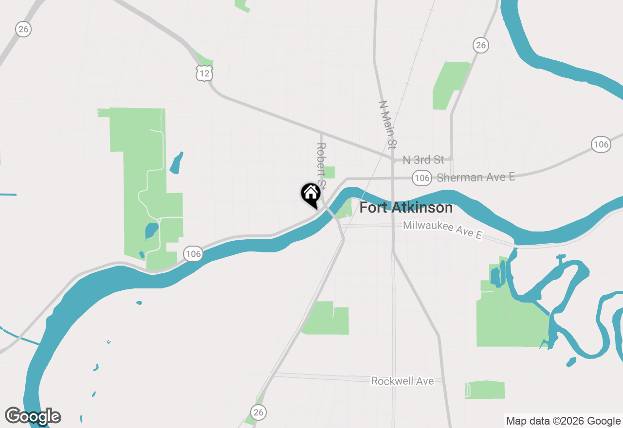 Map of 516 Riverside Dr, Fort Atkinson, WI 53538