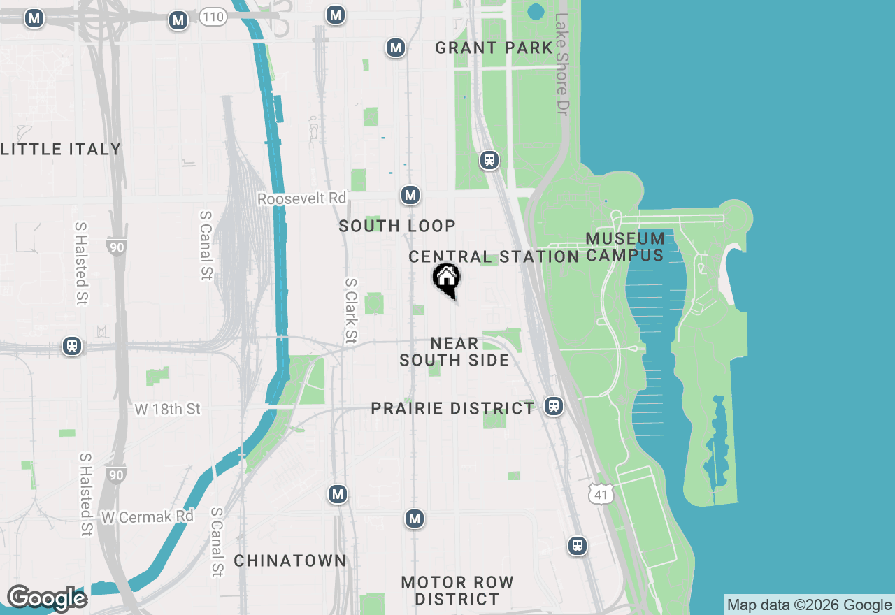 Map of 1464 S Michigan Avenue #1201, Chicago, IL 60605