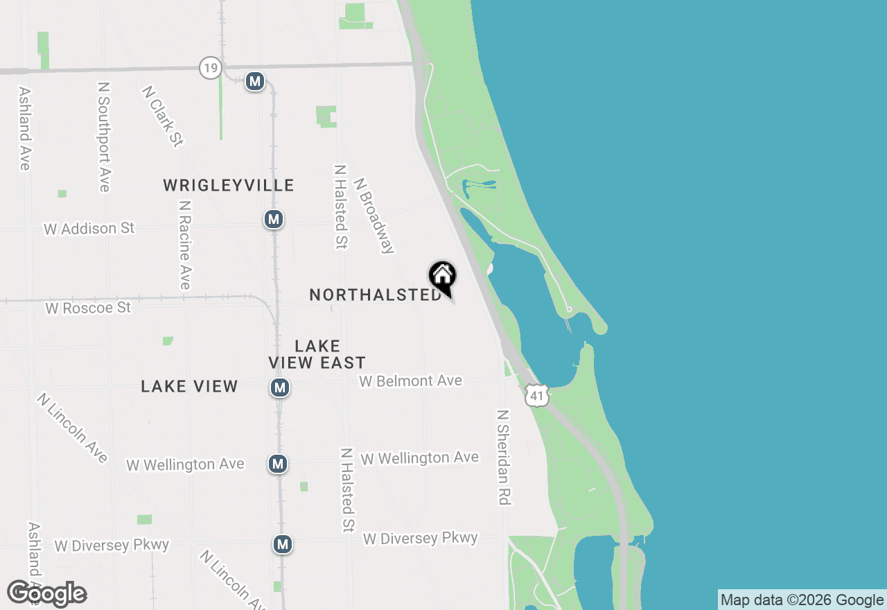 Map of 526 W Roscoe Street #1F, Chicago, IL 60657