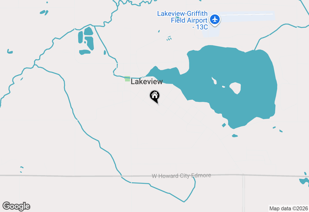 Map of 419 Sherman Avenue, Lakeview, MI 48850